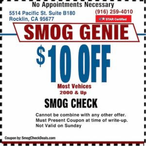 Smog Check Coupon Rocklin